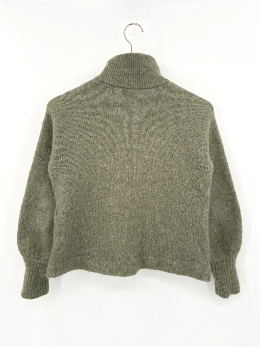 SÉZANE Mika Wool Mohair Sweater Jumper Olive Green XS - Picture 8 of 11